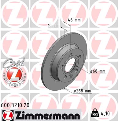 Disc frana 600.3210.20 ZIMMERMANN