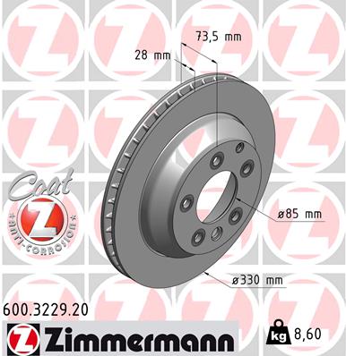 Disc frana 600.3229.20 ZIMMERMANN