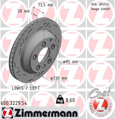 Disc frana 600.3229.54 ZIMMERMANN