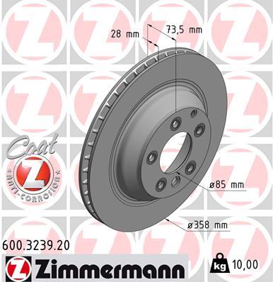 Disc frana 600.3239.20 ZIMMERMANN