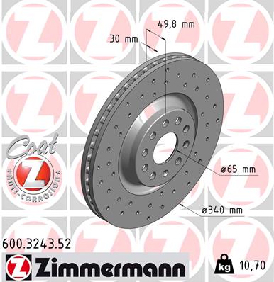 Disc frana 600.3243.52 ZIMMERMANN