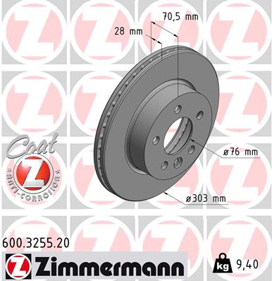 Disc frana 600.3255.20 ZIMMERMANN