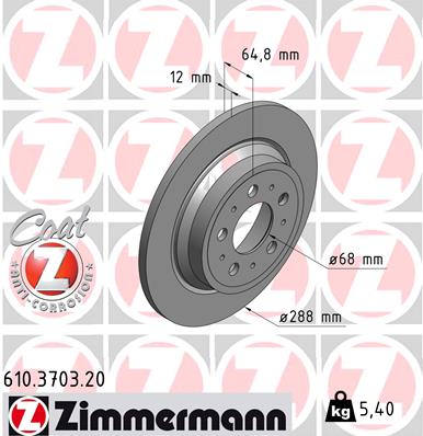 Disc frana 610.3703.20 ZIMMERMANN