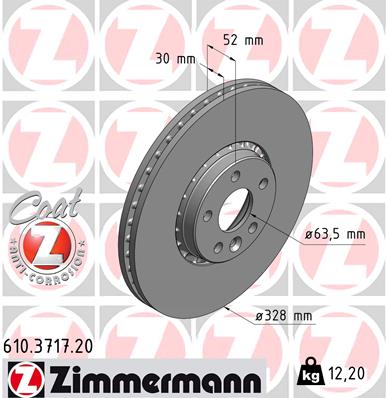 Disc frana 610.3717.20 ZIMMERMANN