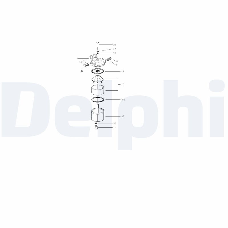 filtru combustibil 5845B160 DELPHI