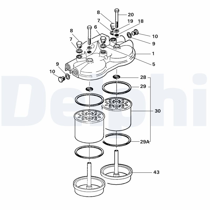 filtru combustibil 5845B215 DELPHI