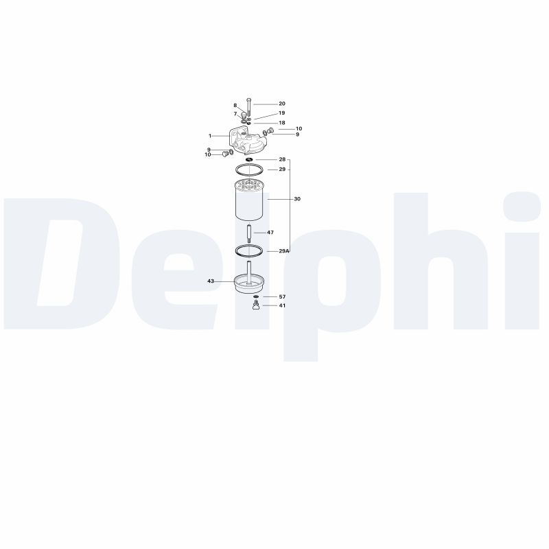 filtru combustibil 5860B090 DELPHI