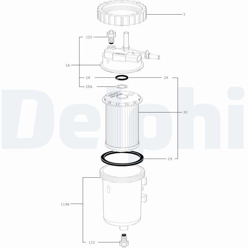 filtru combustibil 6350170 DELPHI