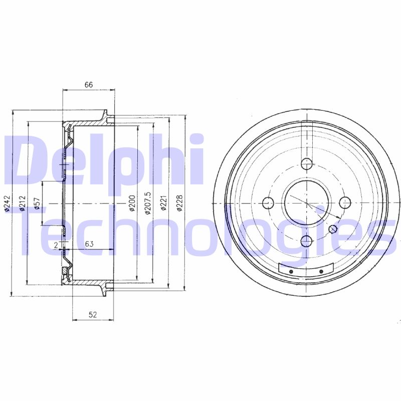 Tambur frana BF102 DELPHI