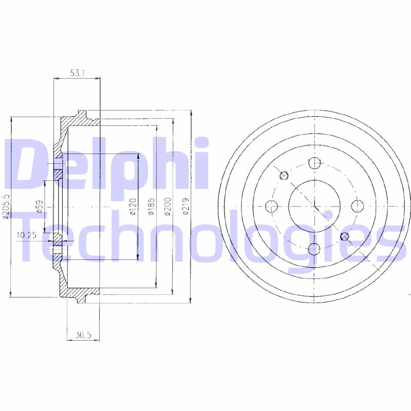 Tambur frana BF136 DELPHI