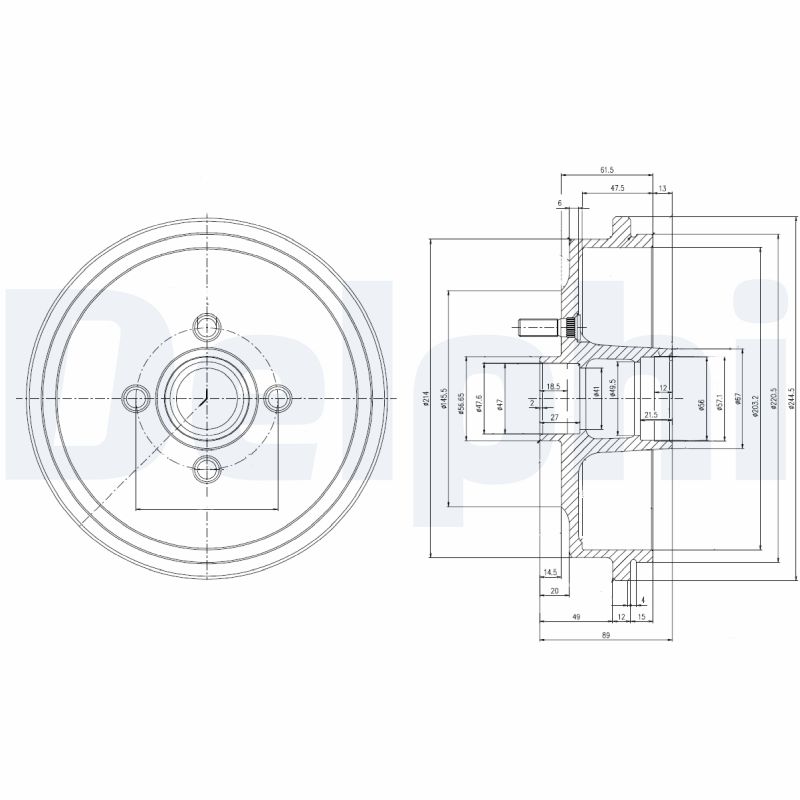 Tambur frana BF147 DELPHI
