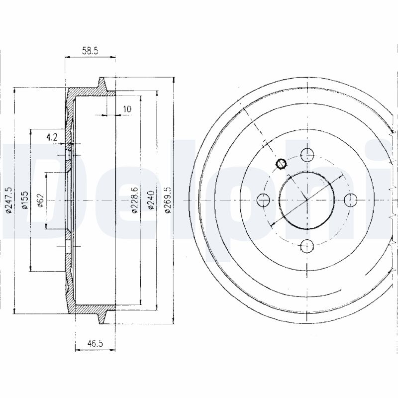 Tambur frana BF156 DELPHI