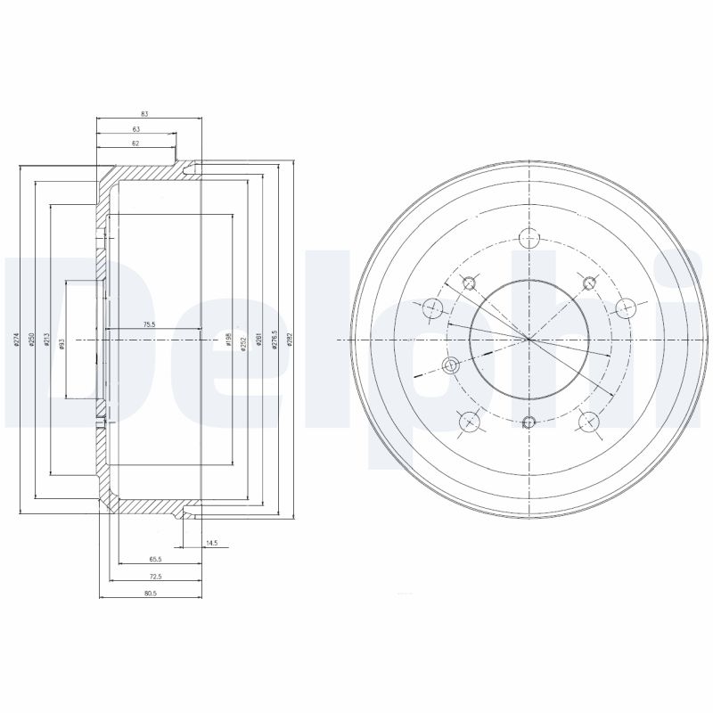 Tambur frana BF166 DELPHI