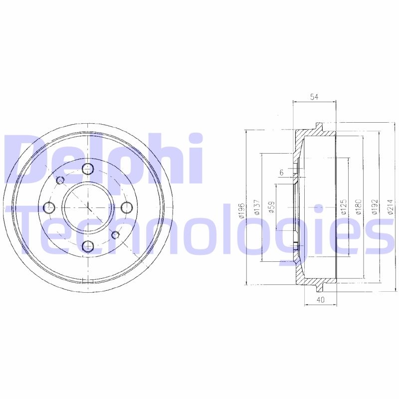 Tambur frana BF200 DELPHI