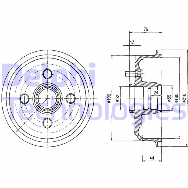 Tambur frana BF229 DELPHI