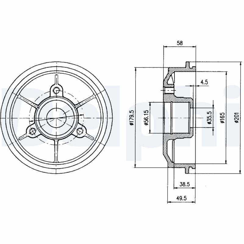 Tambur frana BF267 DELPHI