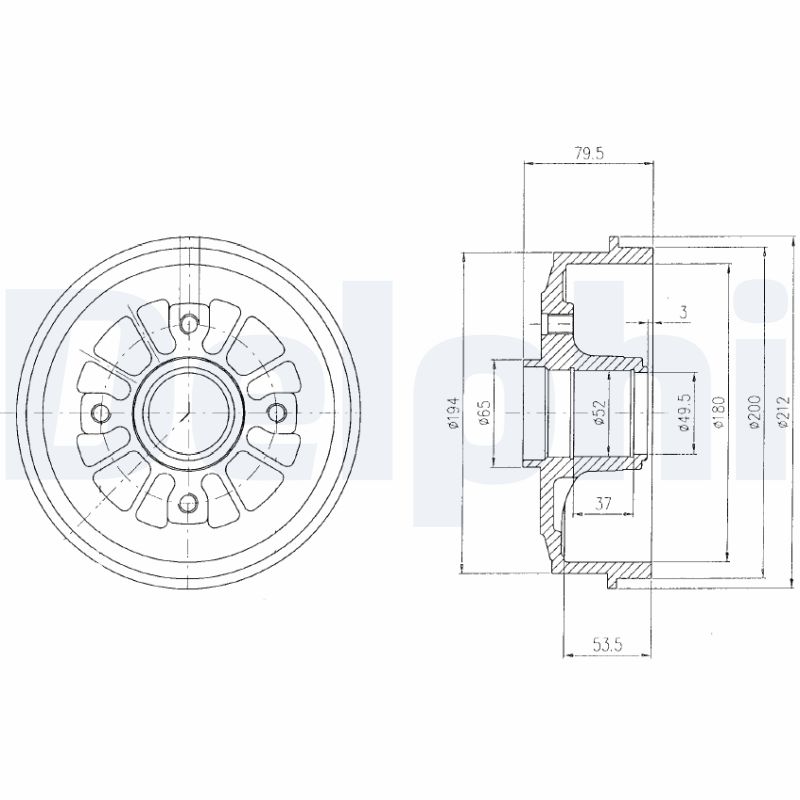 Tambur frana BF270 DELPHI