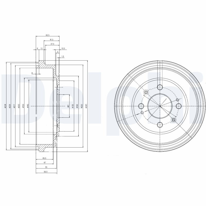 Tambur frana BF280 DELPHI