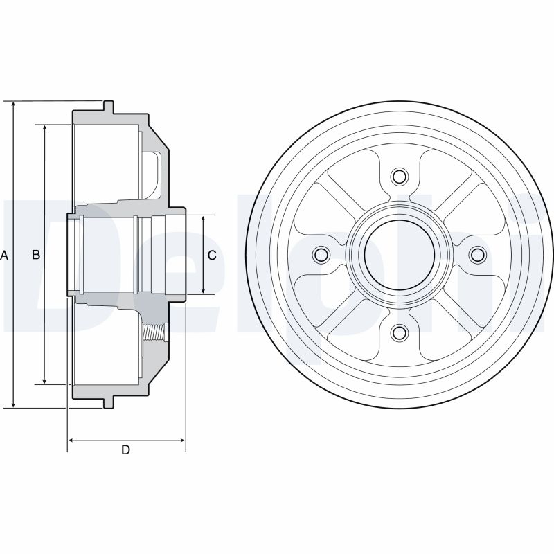 Tambur frana BF282 DELPHI