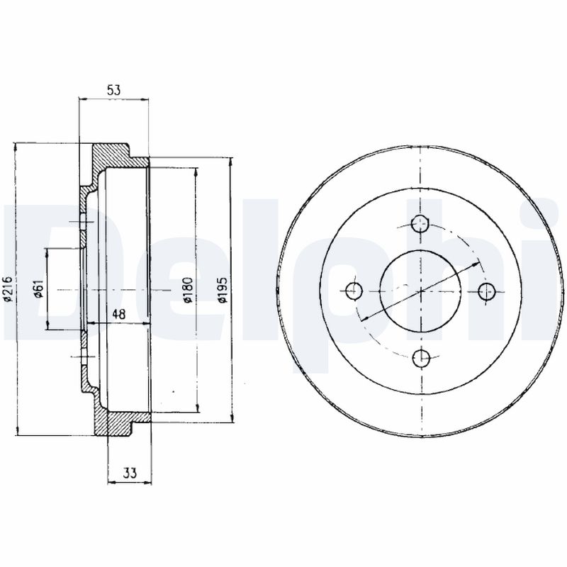 Tambur frana BF303 DELPHI