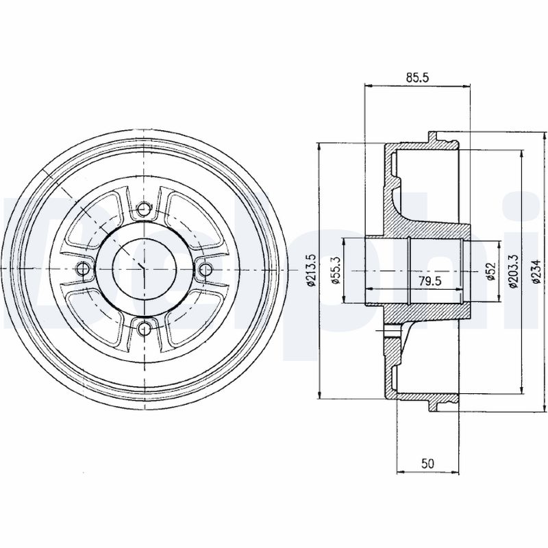 Tambur frana BF372 DELPHI