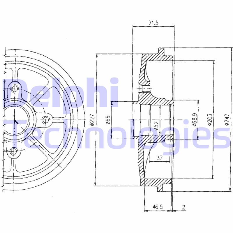 Tambur frana BF392 DELPHI