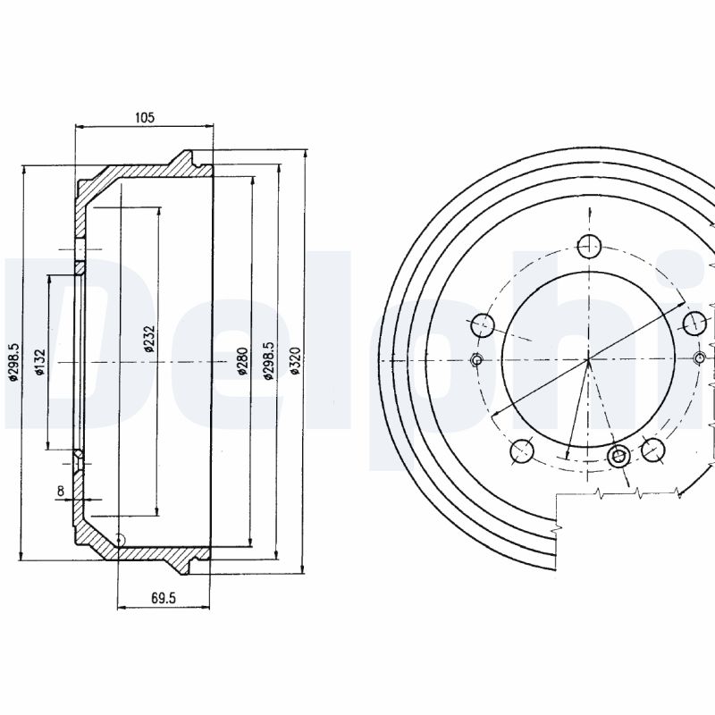 Tambur frana BF404 DELPHI
