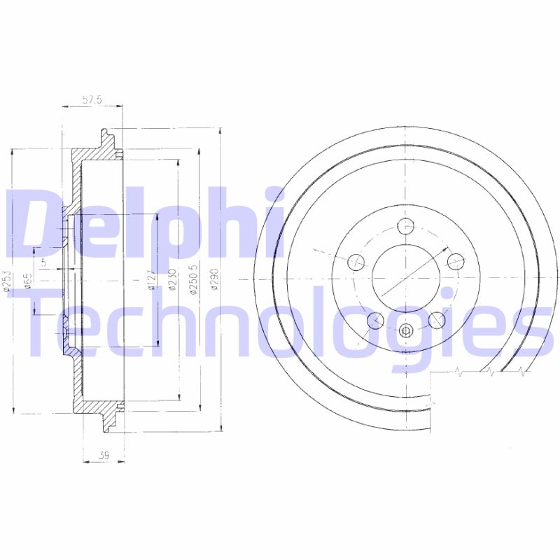 Tambur frana BF406 DELPHI