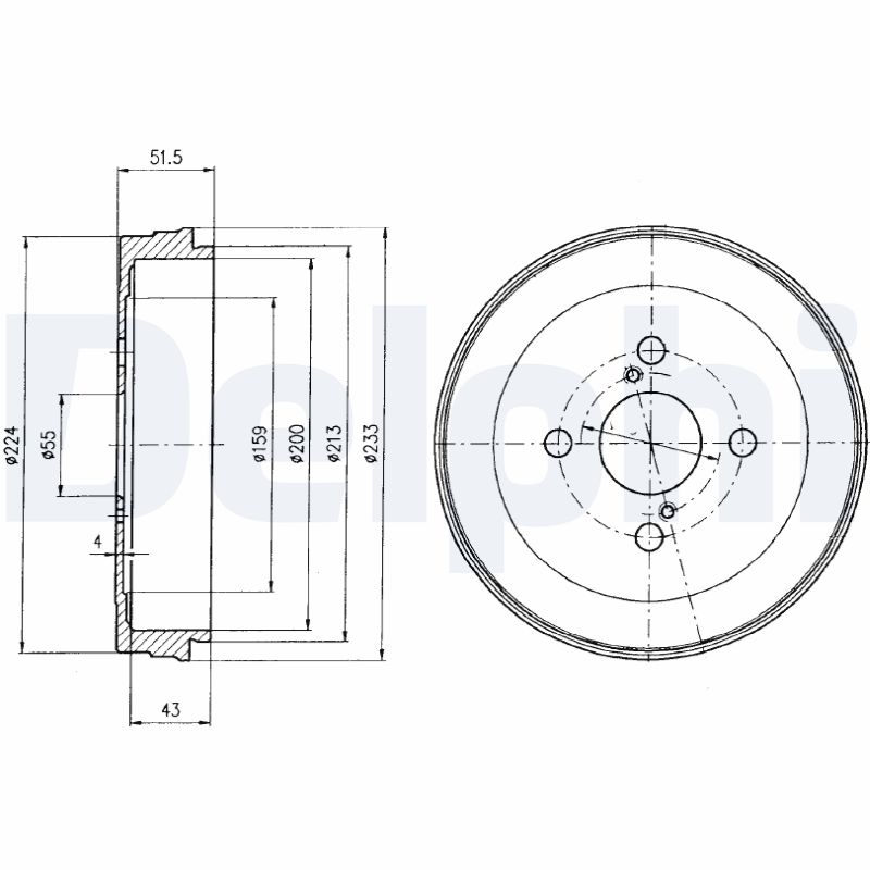 Tambur frana BF411 DELPHI