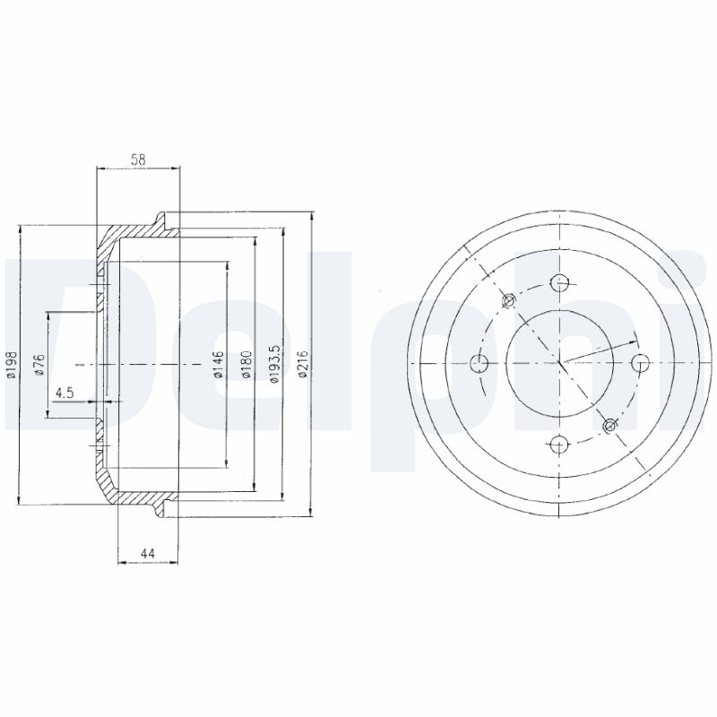 Tambur frana BF435 DELPHI