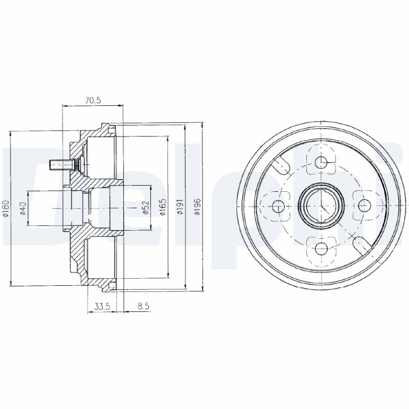 Tambur frana BF462 DELPHI