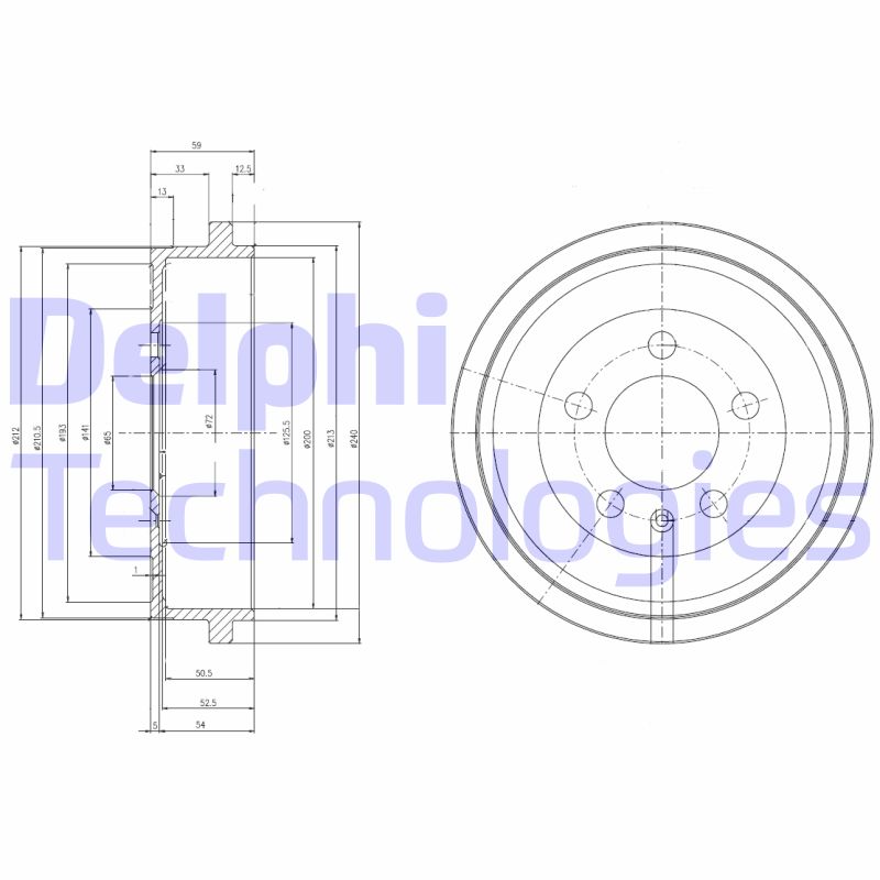 Tambur frana BF463 DELPHI