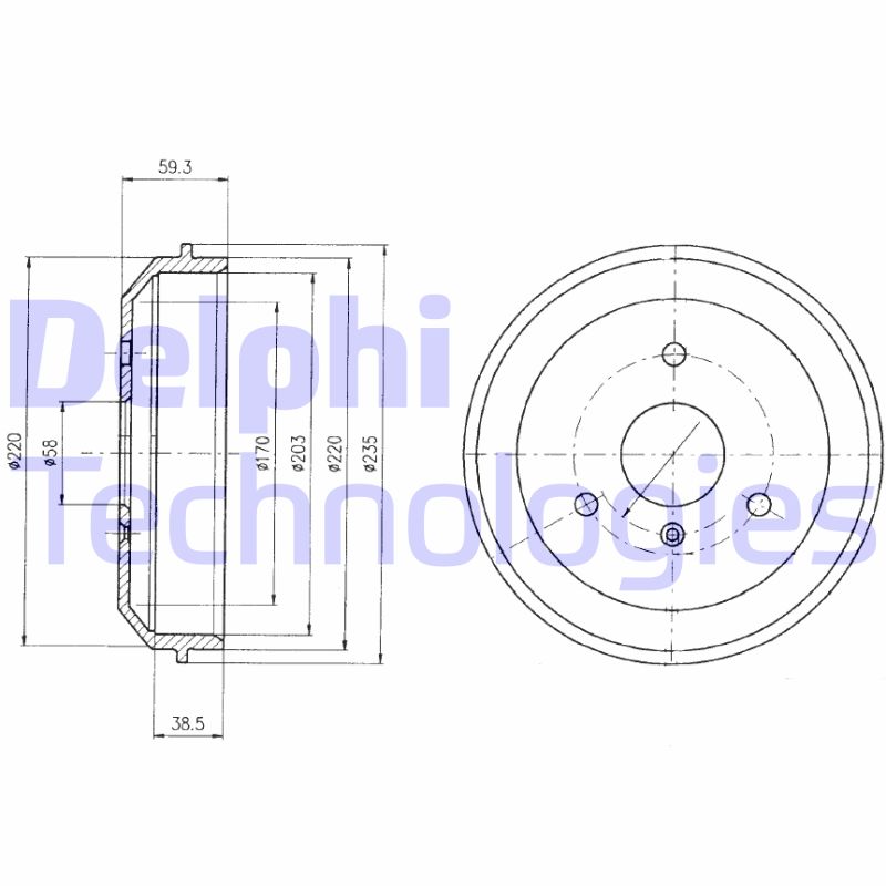 Tambur frana BF465 DELPHI