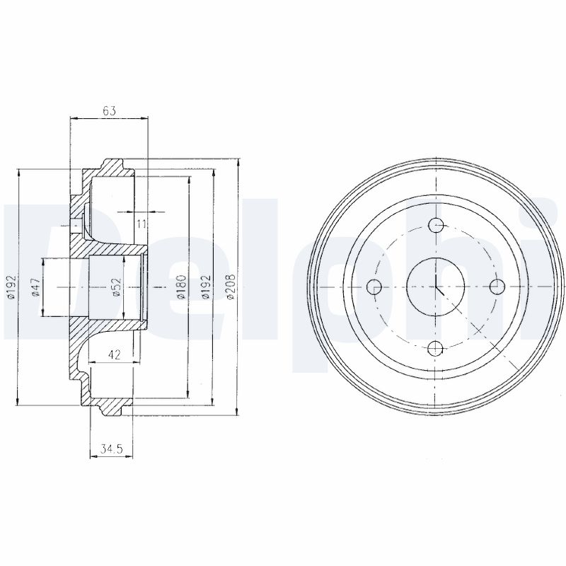 Tambur frana BF474 DELPHI