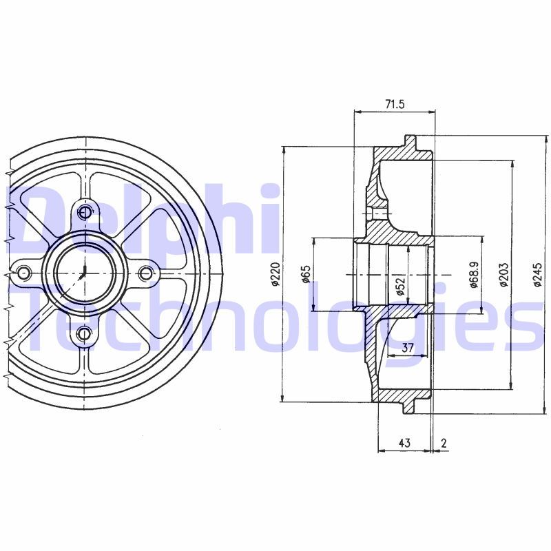 Tambur frana BF484 DELPHI