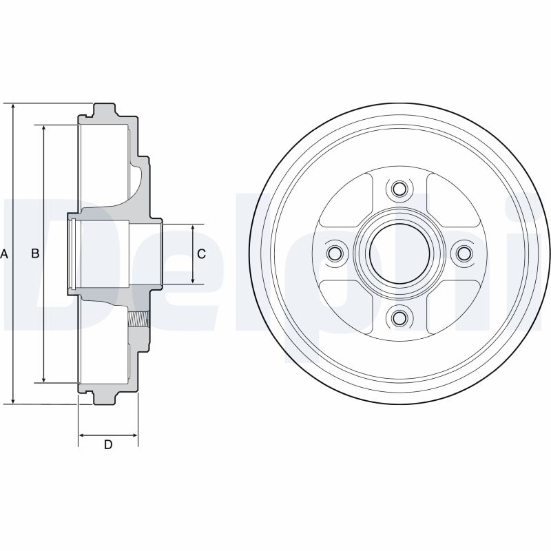 Tambur frana BF509 DELPHI