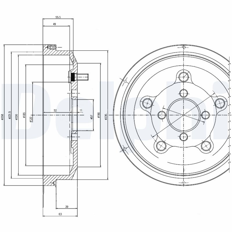 Tambur frana BF514 DELPHI