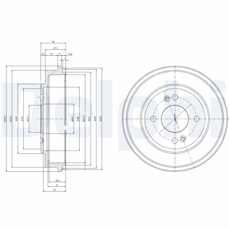 Tambur frana BF517 DELPHI