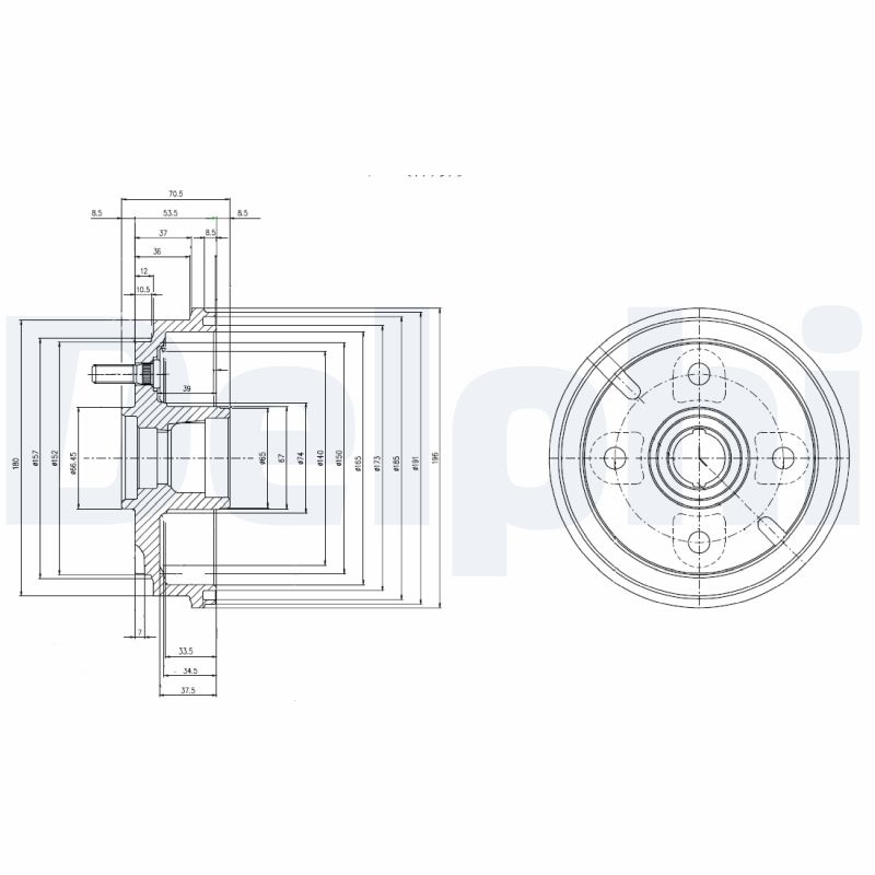 Tambur frana BF518 DELPHI