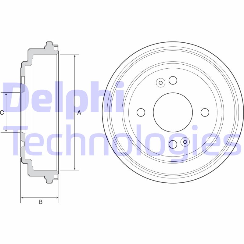 Tambur frana BF551 DELPHI