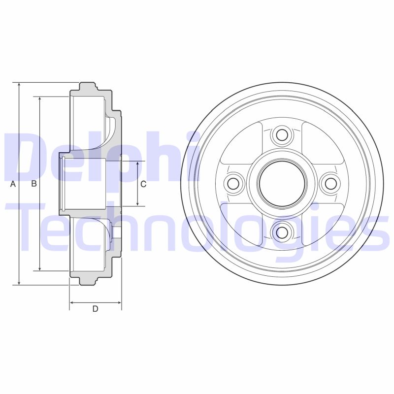 Tambur frana BF584 DELPHI