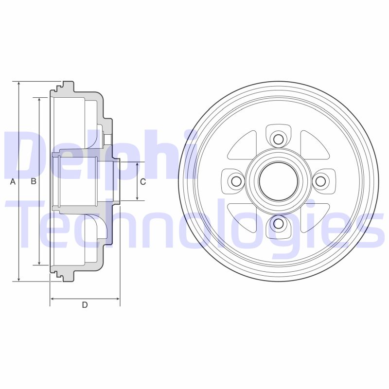 Tambur frana BF607 DELPHI