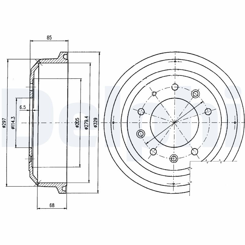Tambur frana BF82 DELPHI