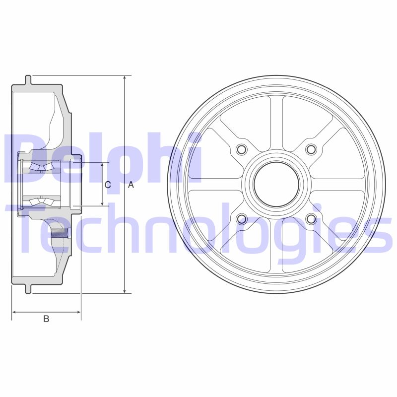 Tambur frana BFR484 DELPHI