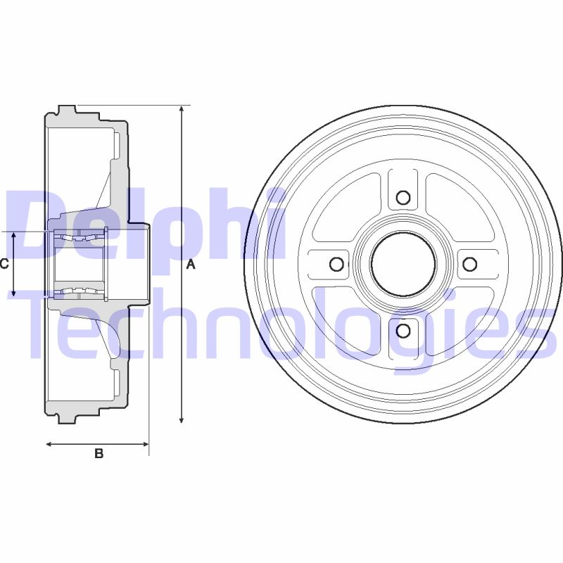 Tambur frana BFR496 DELPHI