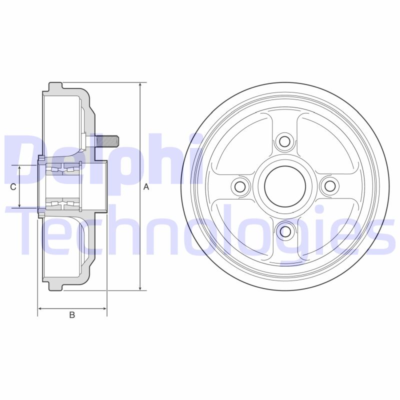 Tambur frana BFR567 DELPHI