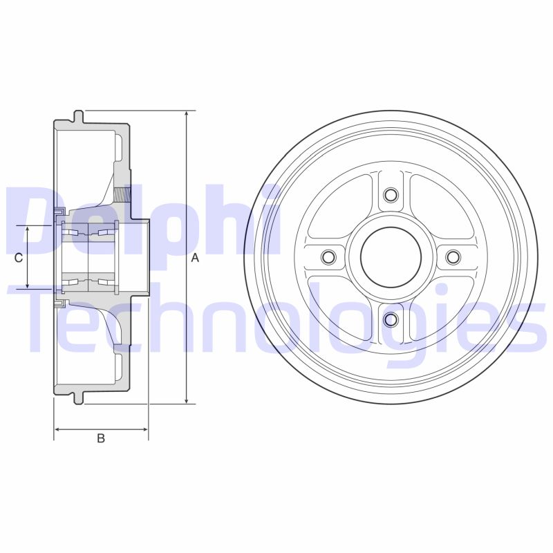 Tambur frana BFR595 DELPHI