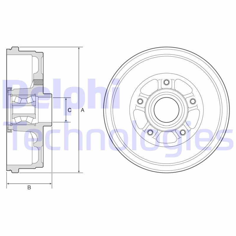 Tambur frana BFR611 DELPHI