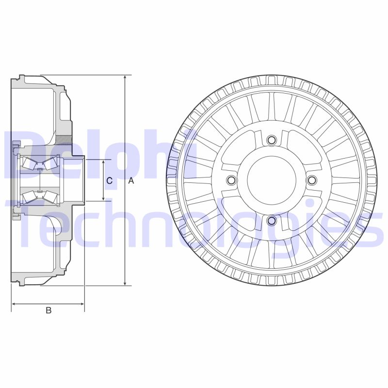 Tambur frana BFR621 DELPHI