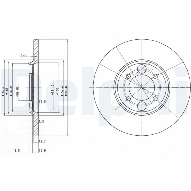 Disc frana BG2084 DELPHI